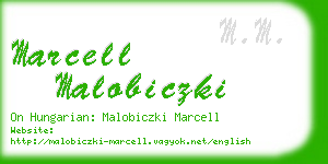 marcell malobiczki business card